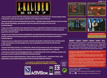 X-Kaliber 2097 (Europe) box cover back